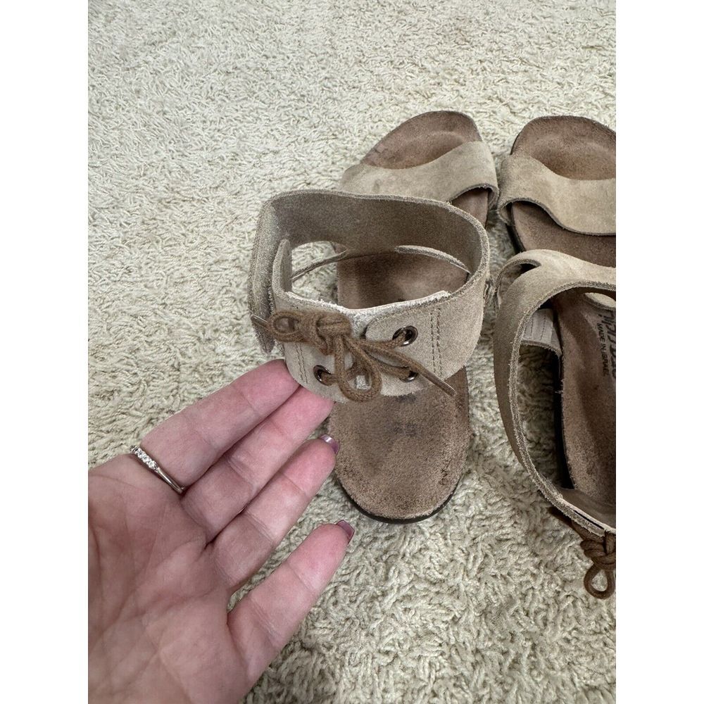 Naot Women's Tan Suede Larissa Comfort Sandals Size Euro 40 US 9 Ankle Tie Boho - Picture 5 of 12